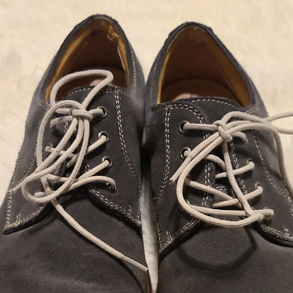 CH‎ BASS Men's Gray Leather Lace-Up Shoes - Size 10M
